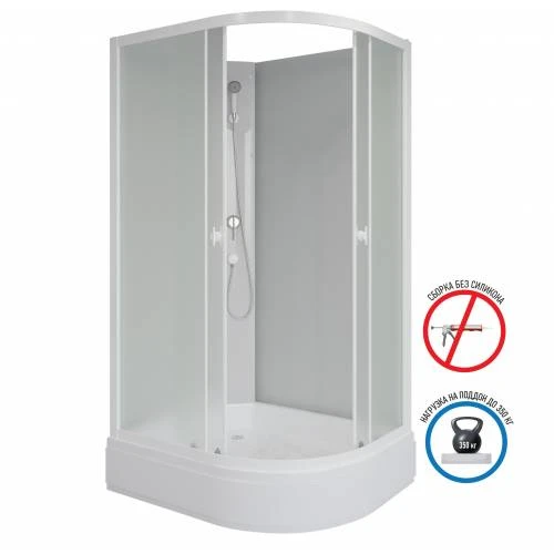 Душевая кабина Niagara Promo P100/80/26L/MT/BK 100x80